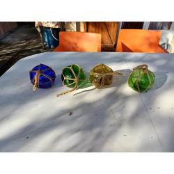 déco Marine 2 Boules de Couleurs en Verre