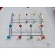 2 Portes Manteaux Vintage Chrome et Boules de Plastique Couleur