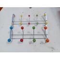 2 Portes Manteaux Vintage Chrome et Boules de Plastique Couleur