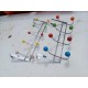 2 Portes Manteaux Vintage Chrome et Boules de Plastique Couleur