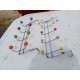 2 Portes Manteaux Vintage Chrome et Boules de Plastique Couleur
