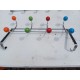 2 Portes Manteaux Vintage Chrome et Boules de Plastique Couleur