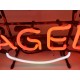 Enseigne Néon Vintage USA " Hot Bagels "
