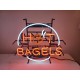 Enseigne Néon Vintage USA " Hot Bagels "