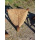 4 Tabourets bois et paille Tripodes Triangle vintage Perriand Circa 1950