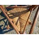 4 Tabourets bois et paille Tripodes Triangle vintage Perriand Circa 1950