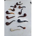 Lot de 12 Pipes Anciennes