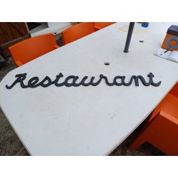 Enseigne Métal " Restaurant "