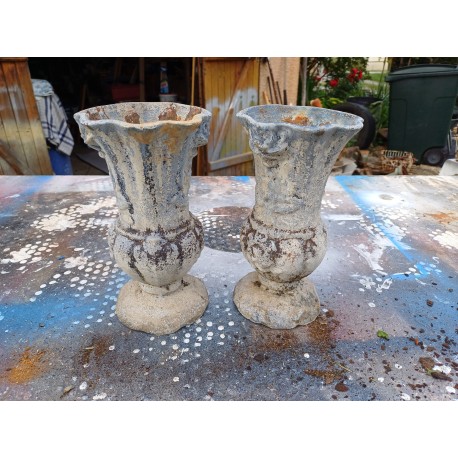 Paire de Vases en Fonte 1900 de Charleville - Mézières