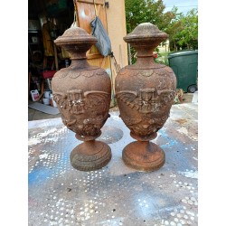 Paire de Pots a Feux en Fonte 1900 : Charleville - Mézières