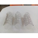 1 Lot de 3 Appliques Verre de Murano «Tuiles»