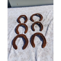 Lot de 6 Fer a chevals Anciens