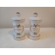 2 Pots a Pharmacie en Opaline Blanche