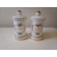 2 Pots a Pharmacie en Opaline Blanche