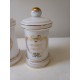 2 Pots a Pharmacie en Opaline Blanche