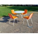 Salon de Jardin Vintage Fer et Plastic