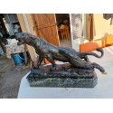 Bronze : Charles Valton (1851-1918) Panthére