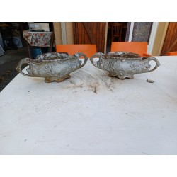 Paire de Jardinières en Fonte 1900 de Charleville - Mézières Style Rocaille