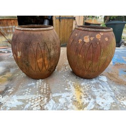 Paire de Vases en Fonte Art Déco de Charleville - Mézières