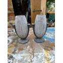 Paire de Vases Art déco Fonte émaillée