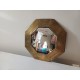 Miroir Octogonal Laiton Vintage