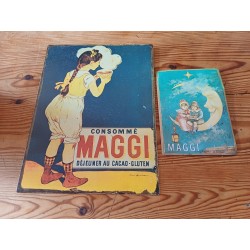 2 Plaques Tole Pub Maggi
