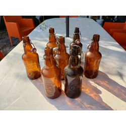 Lot de 7 Bouteilles de Bieres d'Alsace Fischel