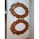 Paire de Cadres bois Dentelles décors aux Raisins