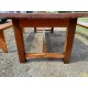 Table de Ferme Campagnarde en Chéne et Pin + 2 Bancs