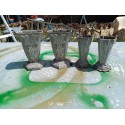 2 Paire de Vases en Aluminium 1900