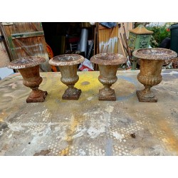2 Paires de Vases Médicis en Fonte 1900 Charleville- Méziéres