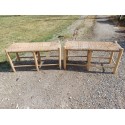 Paire de Bancs Paillés