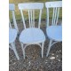 6 Chaises bistrot Thonet bois cérusé Vieux Gris