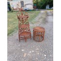 étagére + Table basse Vintage en Osier
