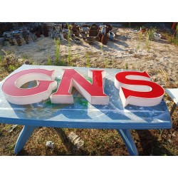 3 Lettres Industrielles Plastic : S.N.G