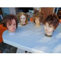 4 Tétes de Mannequins Coiffure Plastic