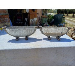 Paire de Vases Art déco Fonte émaillée