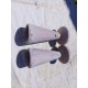 Paire de Vases en Fonte émaillée Mauve Art Déco de Charleville - Mézières
