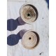 Paire de Vases en Fonte émaillée Mauve Art Déco de Charleville - Mézières