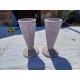 Paire de Vases en Fonte émaillée Mauve Art Déco de Charleville - Mézières