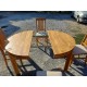 Table Chéne avec 4 Chaises et 1 Rallonge