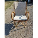 Fauteuil Rotin , Osier Vintage