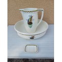 Broc de Toilette , Vasque , Porte Savon " Boch La Louvière "