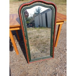 Miroir Bois Peint décor Savoyard