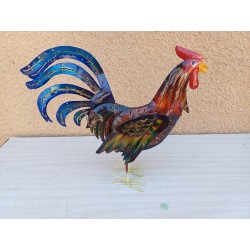 Coq Métal Colorié