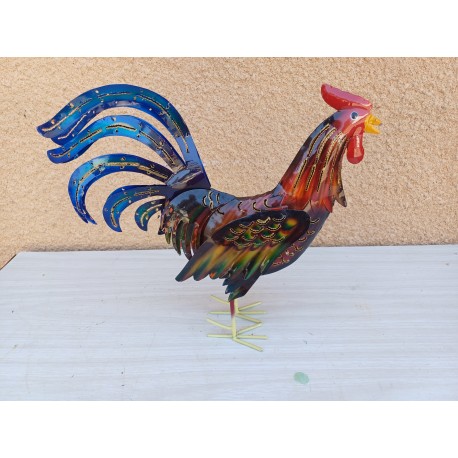 Coq Métal Colorié