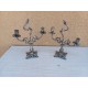 Paire de Chandeliers Métal Argenté