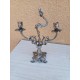 Paire de Chandeliers Métal Argenté
