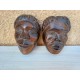 2 Paires de Statues ébéne Africaine