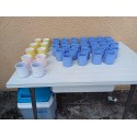 40 Petits Pots de Yahourt en Terre cuite " La Fermière "